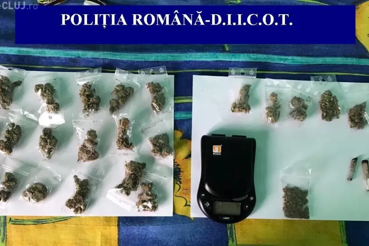 Șase persoane reținute de polițiștii clujeni într-un dosar de trafic de droguri