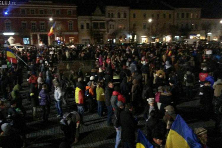 Protest la Cluj, miercuri seară: ”Nu ne dorim nerespectarea votului din decembrie”