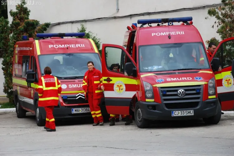 Patru clujeni intoxicați cu fum! Oamenii au ajuns la spital în stare gravă