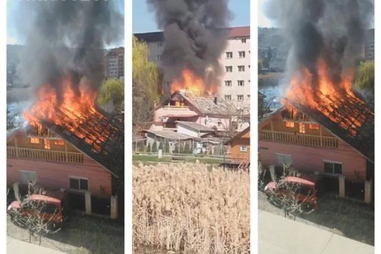 CLUJ: O familie din Dej a rămas fără locuință, în urma unui incendiu violent VIDEO