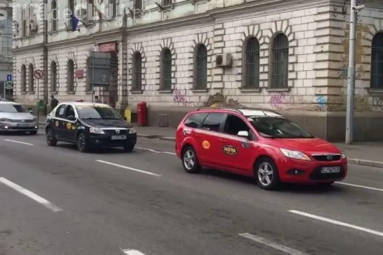 Taximetriștii au protestat, din nou, la Cluj împotriva Uber VIDEO