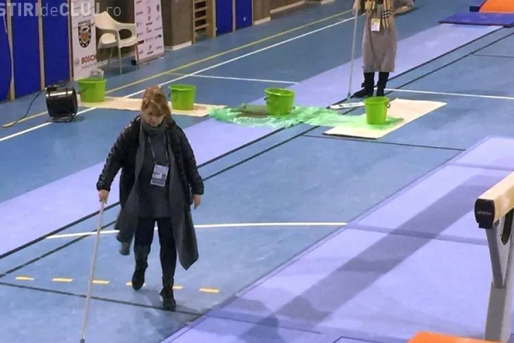 Reporter TVR București face Clujul de rușine: Plouă în sala unde se antrenează sportivii de la Campionatele Europene