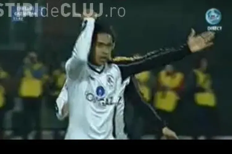 Gol Eric! Sutul brazilianului a fost deviat de Edimar. CFR Cluj - Gaz Metan Medias 1-1 / VIDEO