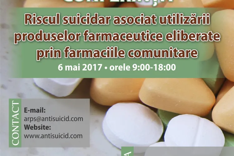 Conferință la Cluj pe tema ”Riscul suicidar asociat utilizării produselor farmaceutice”