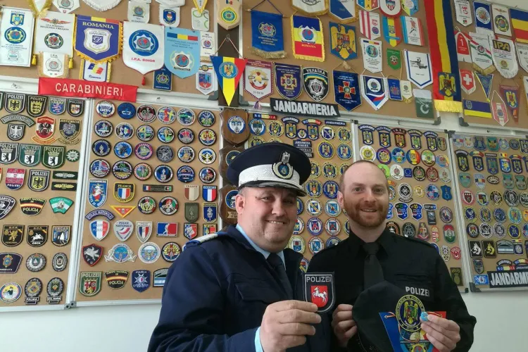 Jandarmii clujeni se LAUDĂ că au primit vizita unui student din Germania - FOTO
