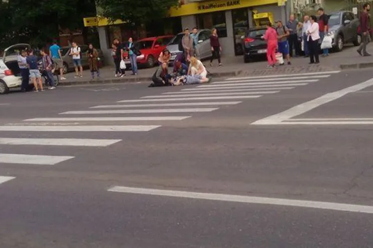 Un biciclist a lovit un pieton, pe strada Aurel Vlaicu. A intrat în plin în pietoni