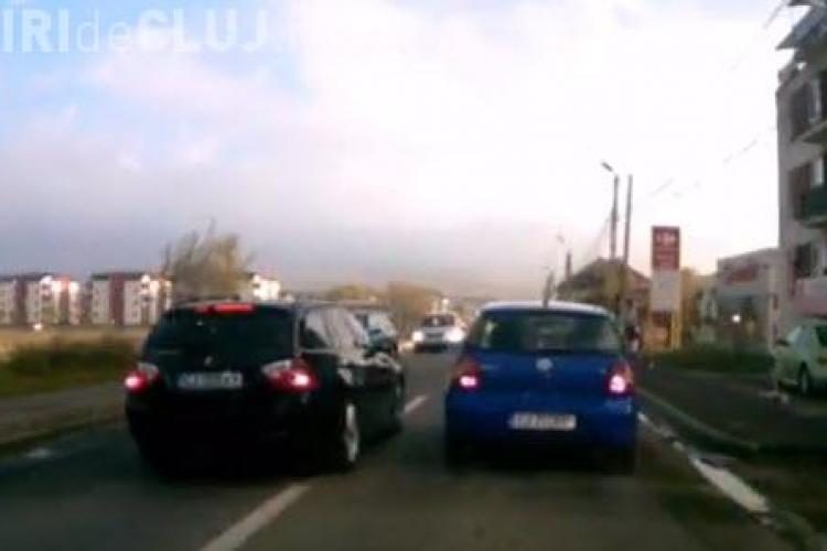 Florești: Șofer de BMW, prea șmecher ca să stea în coloană - VIDEO