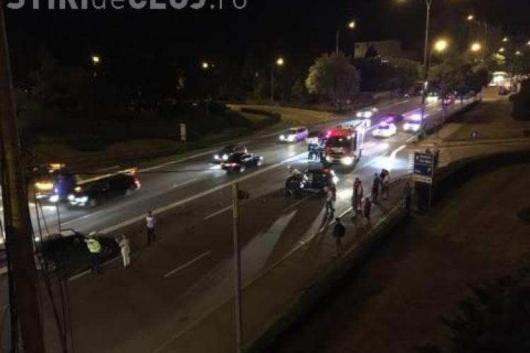 Accident cu trei victime în Mănăștur! Un șofer RUPT de beat a lovit în plin o mașină care venea din contrasens FOTO