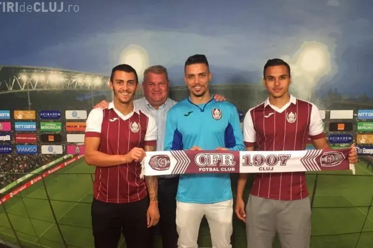 CFR Cluj a adus trei noi jucători la echipă: doi români și un portughez FOTO