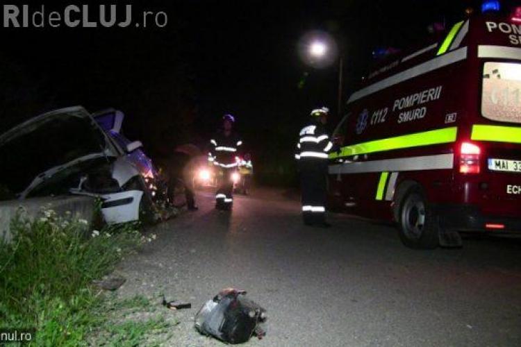 Accident grav pe un drum din Cluj. Un șofer cu handicap locomotor a ajuns la spital VIDEO