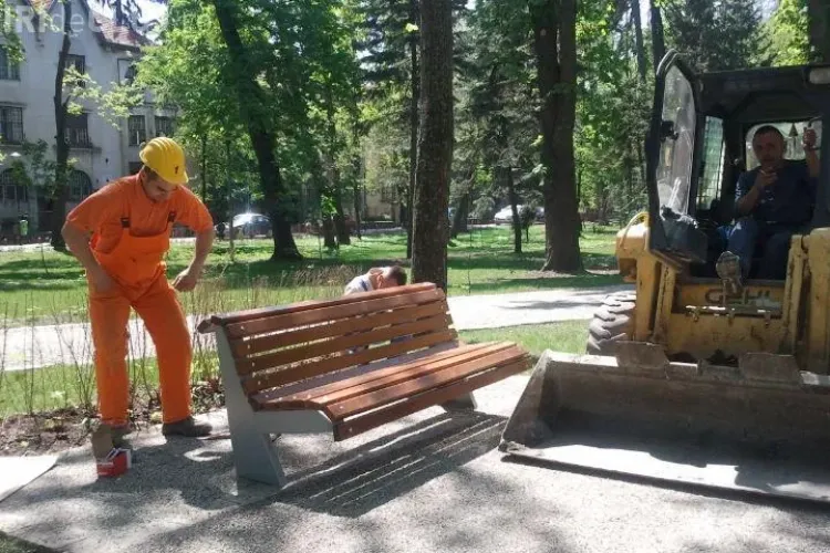 Cluj: Propun să se asfalteze aleile din Parcul Central ”Simion Bărnuțiu”