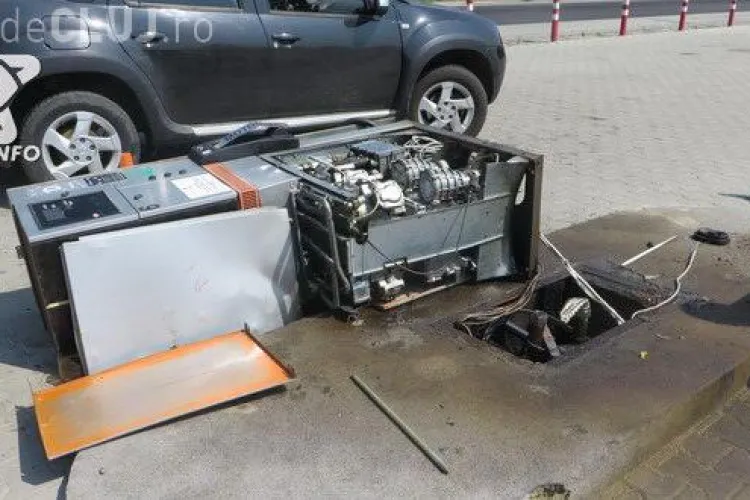 CLUJ: Un șofer a distrus o pompa de benzină și a fugit! Poliția îl caută VIDEO