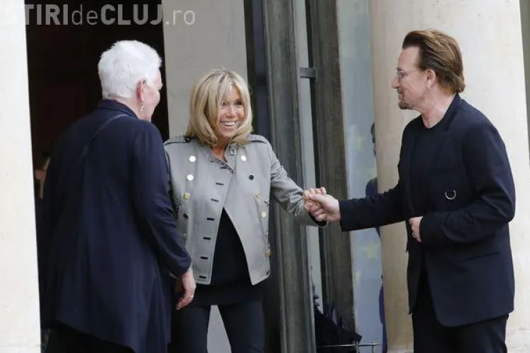Brigitte Macron şi Bono s-au întâlnit pentru a găsi soluţii la problema sărăciei la nivel mondial