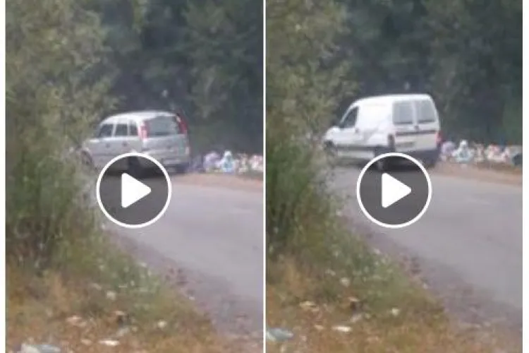 Gilău - Tarnița: ”Animale” pe două picioare aruncă saci cu gunoaie lângă pădure - VIDEO