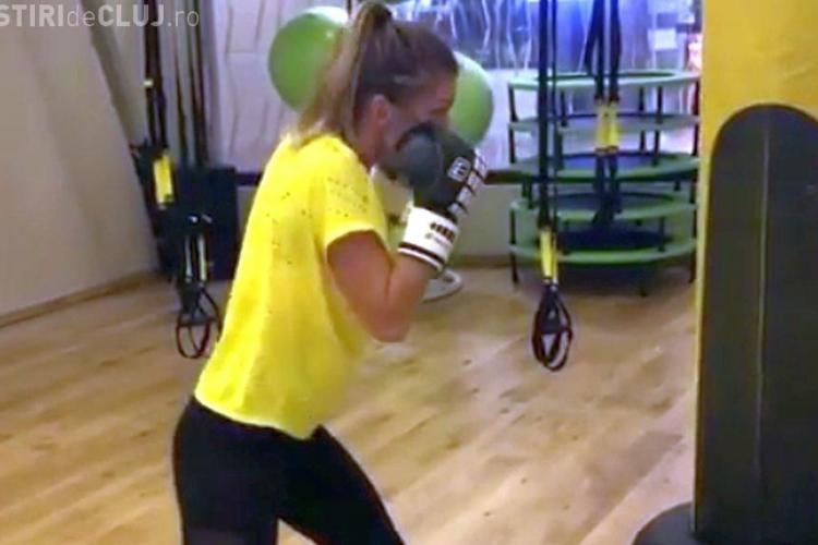 Simona Halep se antrenează ca Rocky. Cum lovește sacul de box - VIDEO
