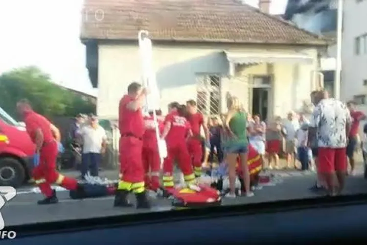 Biciclist rănit grav în Florești - VIDEO