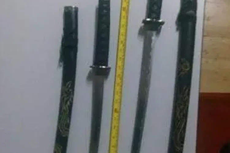 Bărbat ”săltat” de jandarmii clujeni! S-a dus înarmat cu două săbii la Zilele Dejului FOTO