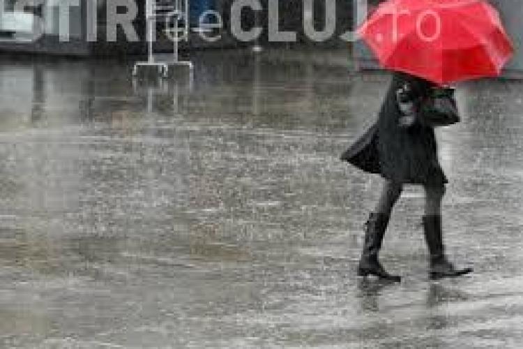 COD GALBEN de ploi torențiale în mai bine de jumătate din țară. Clujul este afectat