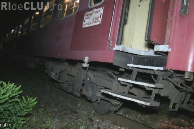 CLUJ: Tren cu 200 de pasageri, deraiat la ieșire din Dej VIDEO