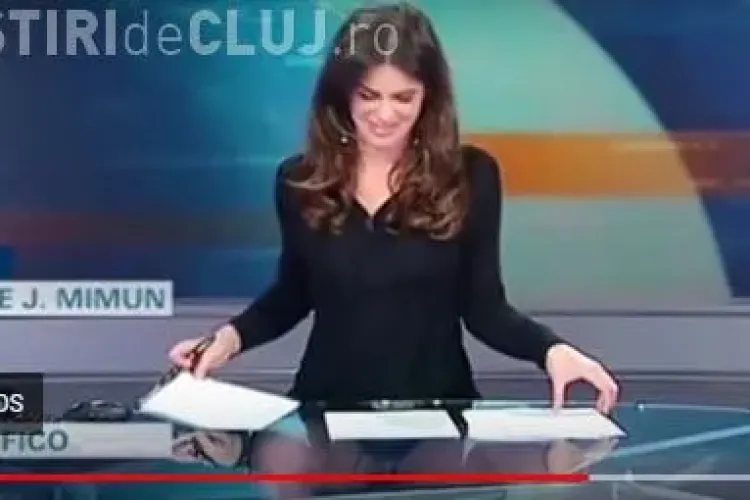O prezentatoare a uitat că masa era transparentă. Ce s-a văzut în timpul transmisiei