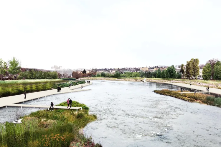 Așa ar urma să fie reamenajat râul Someș, betonat acum pe maluri din centru și până în Grigorescu- FOTO