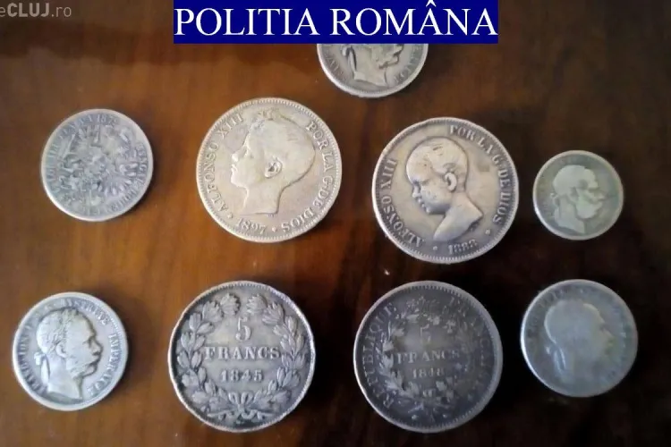 Monede prețioase, confiscate de polițiști din târgul de la Negreni FOTO