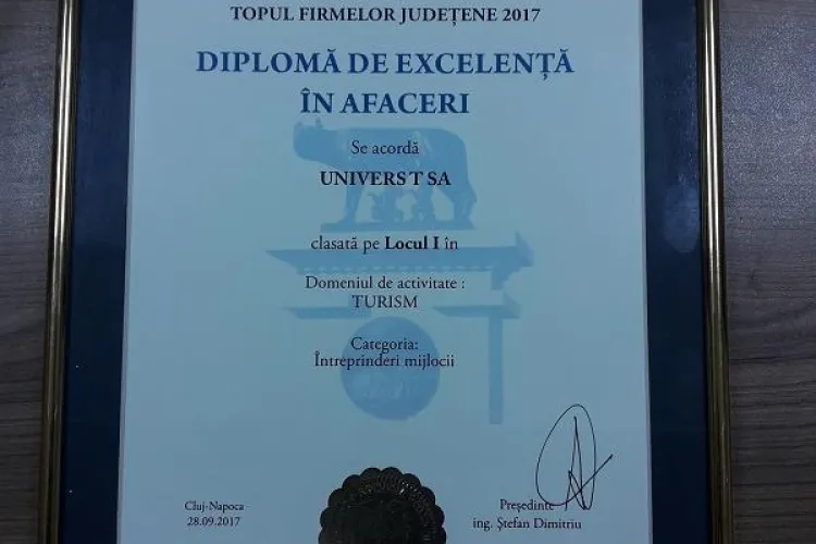 Univers T obține un nou premiu de excelență în afaceri (P)