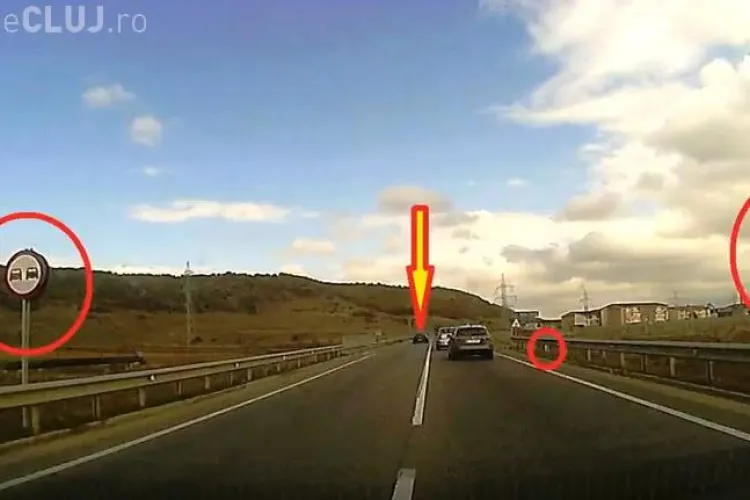 Depășiri sinucigașe pe centura Apahida - VIDEO