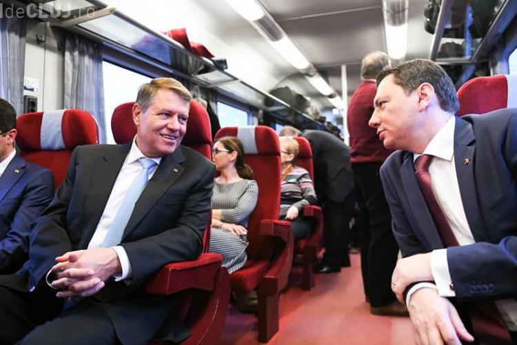 Iohannis a mers cu trenul la un eveniment în Ploiești: Am vrut să dau un semnal despre nevoia de mobilitate FOTO