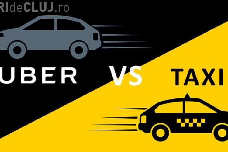 Taximetriștii din Cluj-Napoca au protestat împotriva Uber: Ei blochează traficul clujean
