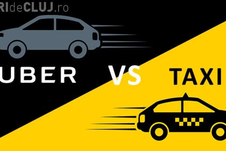 Taximetriștii din Cluj-Napoca au protestat împotriva Uber: Ei blochează traficul clujean