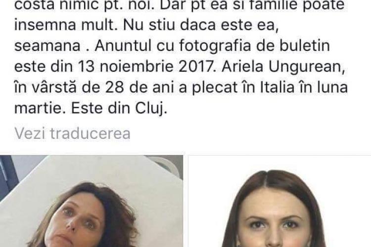 CĂUTĂRILE s-au încheiat! Informații despre tânăra din Cluj, dată dispărută - FOTO