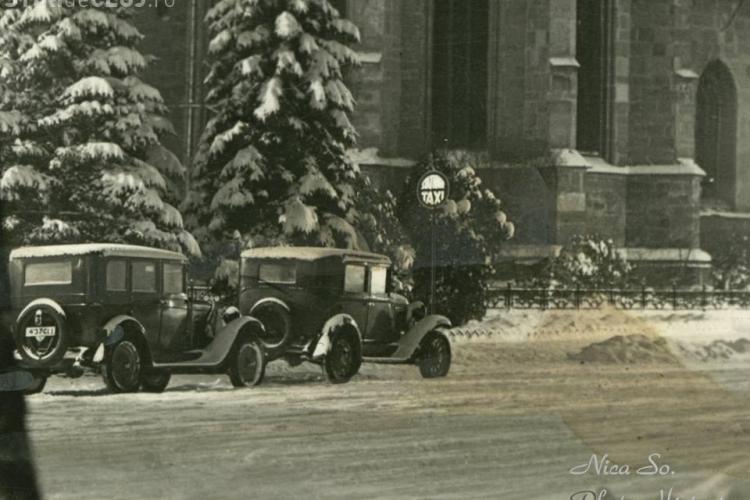 Piața Unirii, 1933, iarnă grea. Fotografie de epocă - FOTO