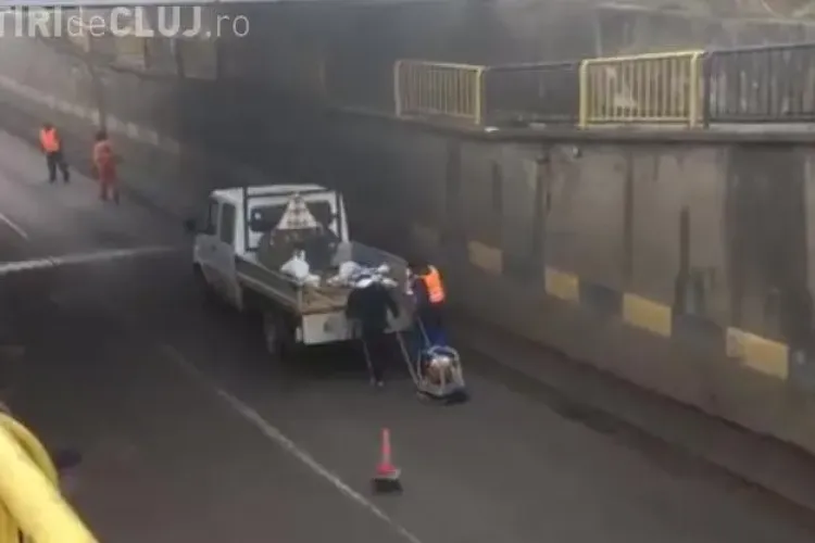 Cluj: Asfalt adus în plasă! In ce tara traim? - VIDEO