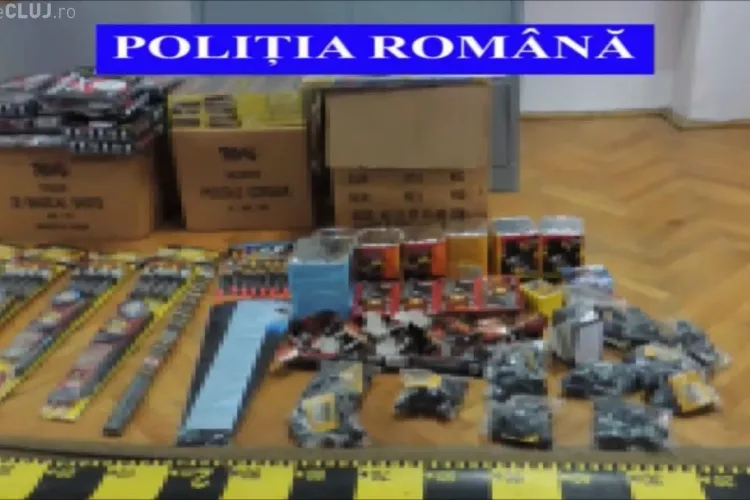 CLUJ: Bișnițar prins de polițiști! Vindea zeci de mii de artificii și petarde