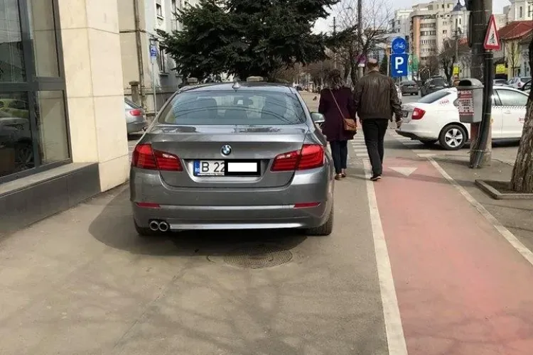 Parcare de șmecher în fața Emag Cluj - FOTO