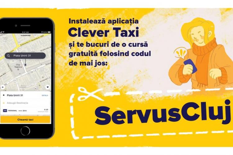 Clever Taxi face 5 ani și oferă tuturor clujenilor curse gratuite