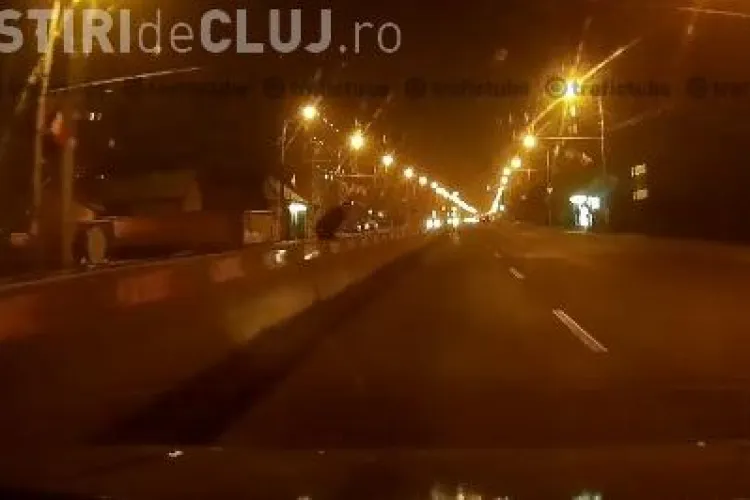Cluj: Pieton sinucigaș lângă Podul Ira - VIDEO