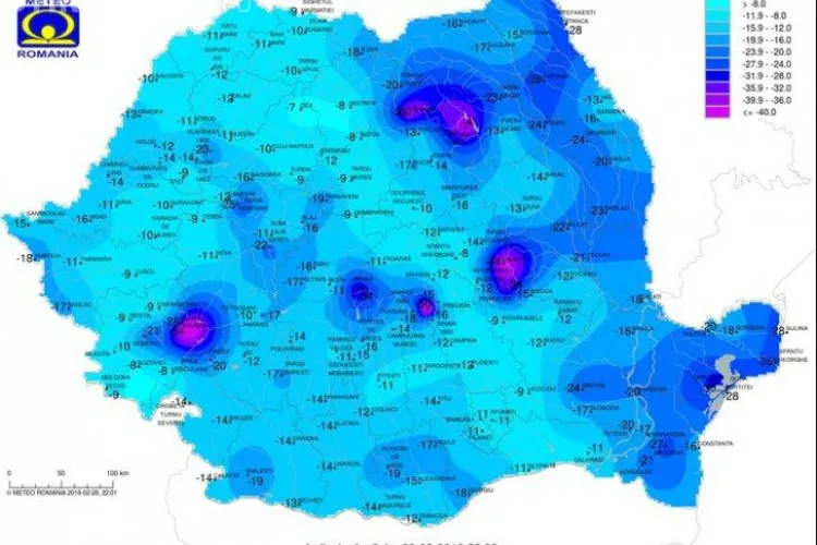 Urmează cea mai geroasă noapte din această iarnă