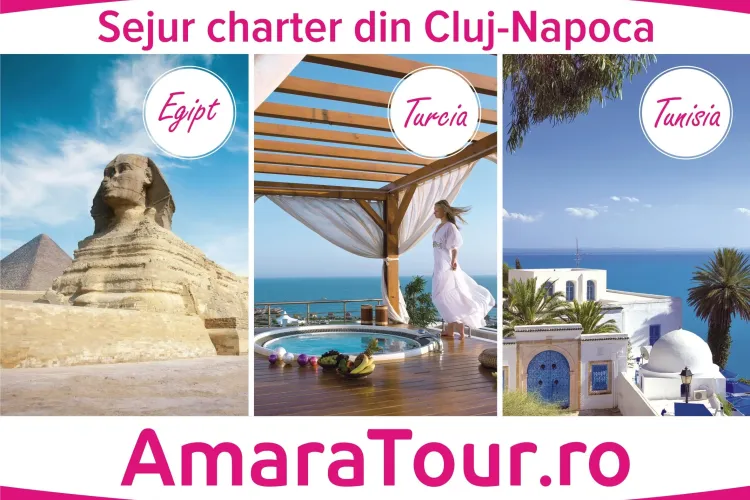 Amara Tour lansează chartere săptămânale din Cluj-Napoca spre Egipt, Tunisia și Turcia