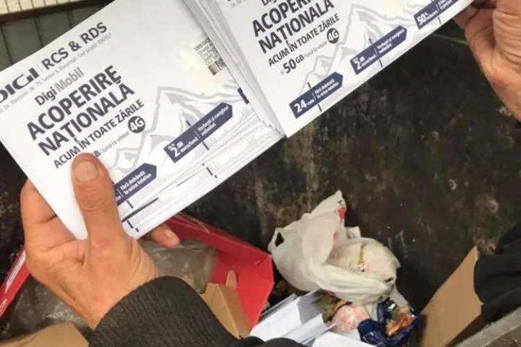 Cluj-Napoca: Facturile RCS&RDS sunt aruncate la gunoi