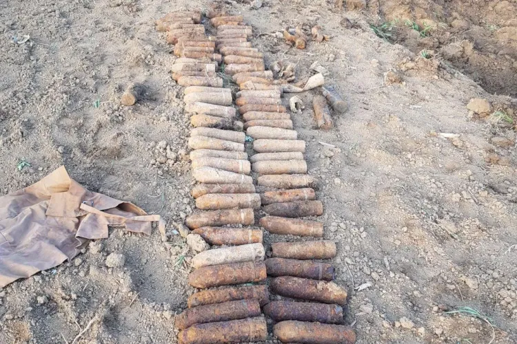 Peste 140 de elemente de muniție de război NEEXPLODATE, descoperite de pompierii clujeni FOTO