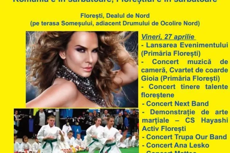 Zilele Sportului și Tineretului Floreștean în 27 aprilie - 6 mai. CE CONCERTE VOR AVEA LOC