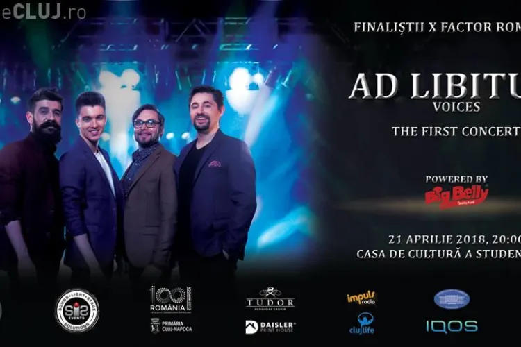 Grupul pop-opera Ad Libitum, concert în premieră la Cluj, în 21 aprilie