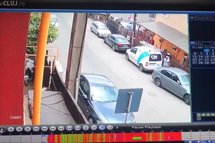 CLUJ: A lovit două BMW pe strada Iasomiei și apoi a vrut să ascundă mașina. A fost apoi încătușat