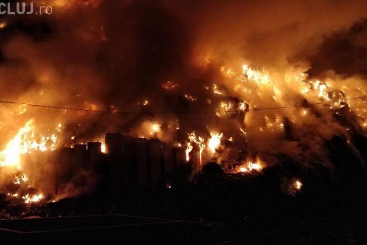 Rampa de gunoi a Primăriei Cluj-Napoca a luat foc! Mister total - FOTO