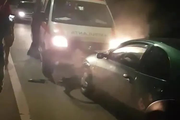 UPDATE Accident în Florești! Un șofer beat a intrat într-o ambulanță - VIDEO