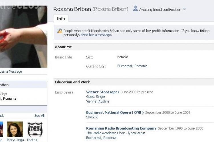 Soprana Roxana Briban si-a anuntat sinuciderea pe Facebook: a postat o mana insangerata