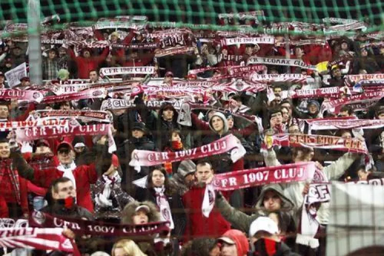 6 suporteri ai CFR Cluj au interdictie la meciul cu AS Roma
