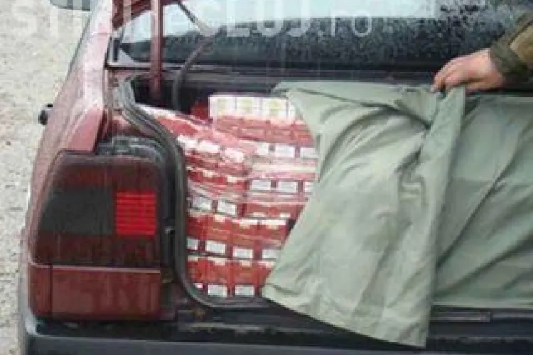 Sofer care transporta tigari de contrabanda, urmarit 60 de kilometri de ofiterii de la Crima Organizata Cluj